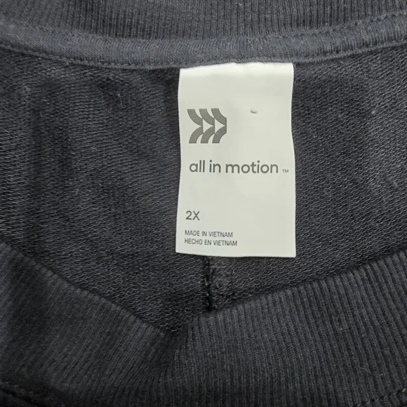 All In Motion Women's Super Soft Modal Sweatshirt Black Size 2X - Picture 3 of 8